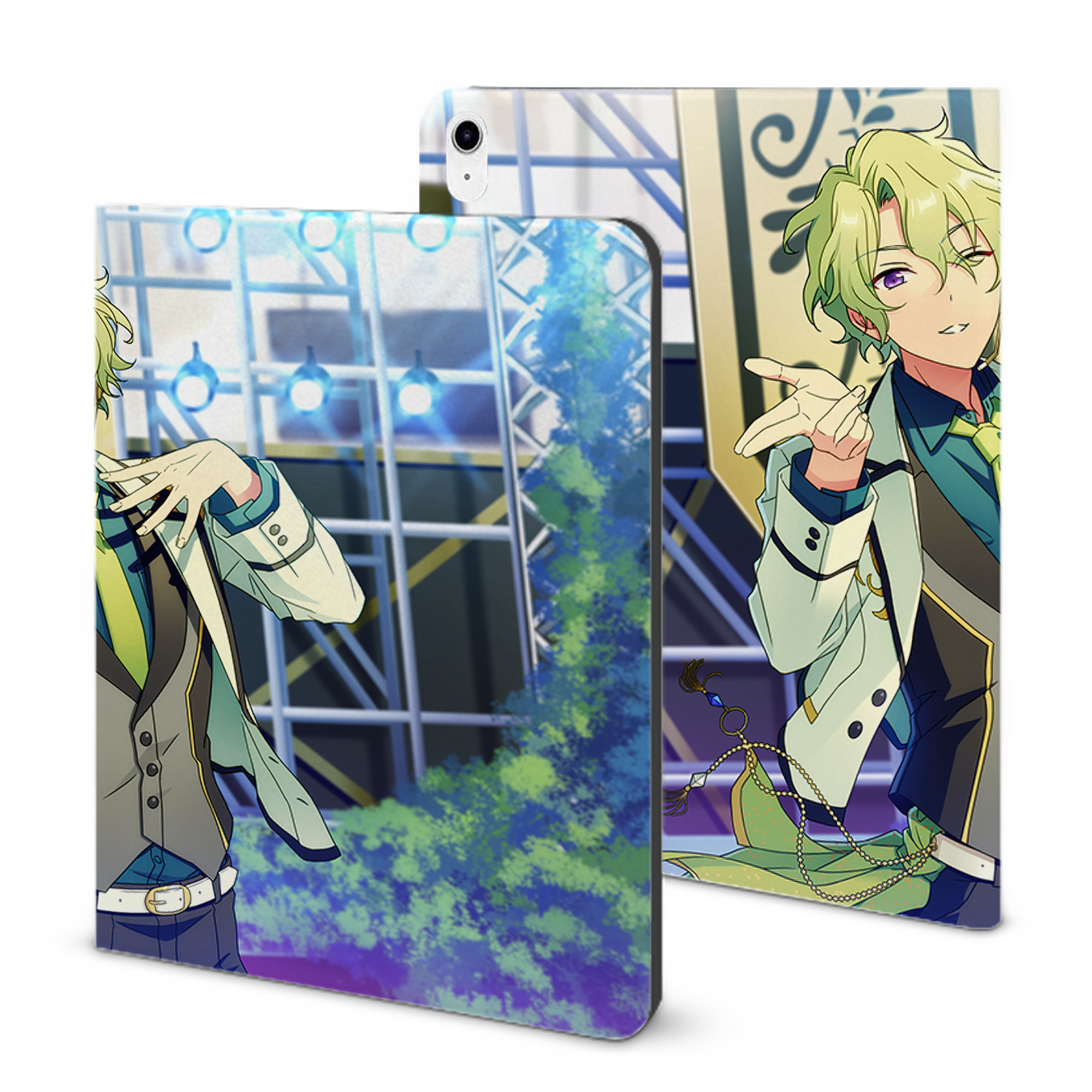 （画像用） あんさんぶるスターズ! Ensemble Stars IPad ケース ブック型 PUレザー TPU 耐衝撃 軽量 薄型 ペン収納なし 全面保護 IPad 各モデル対応